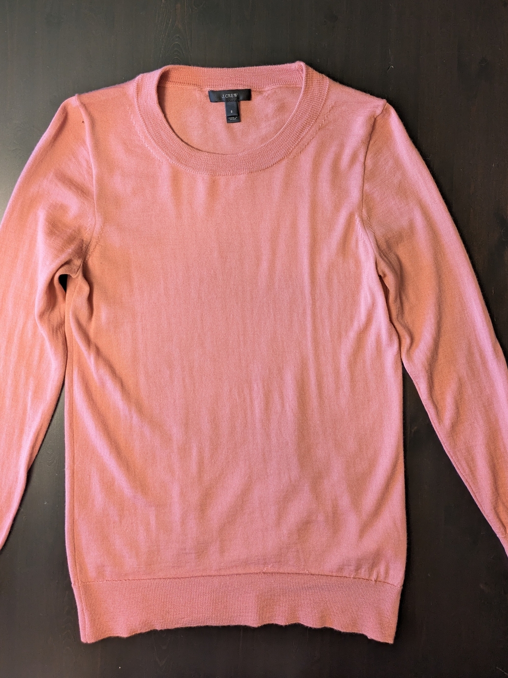 J. Crew Women's 3/4 Sleeve Sweater - Dusty Pink Sz S